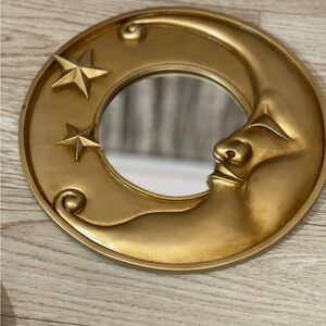 Gold and Silver Moon and Stars Wall Mirror Set